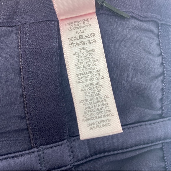 Agent Provocateur Carline Wine Navy Suspender AP2 Small NWT $475 - Picture 9 of 10